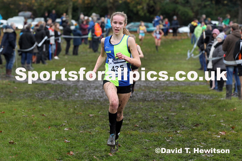 Girls under-15s, 2019 European Cross Country Trials and British Cross Challenge, Sefton Park, Liverpool.  Photo: David T. Hewitson/Sports for All Pics